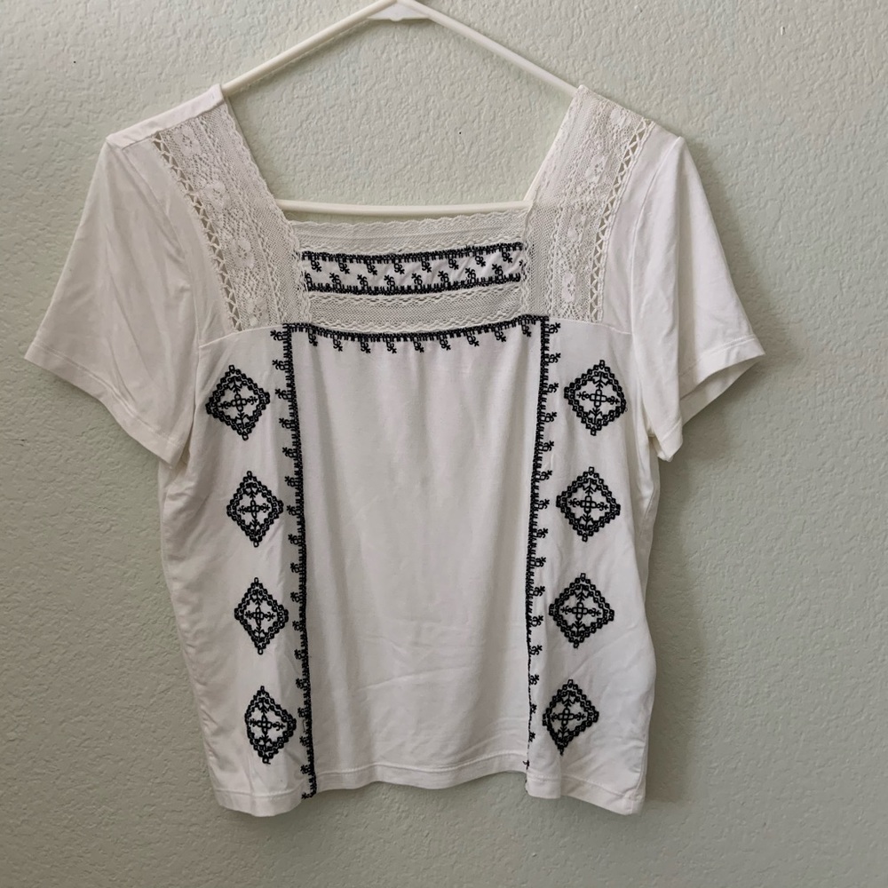Embroidered Crop Top